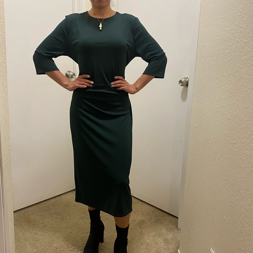 New, green dress, Zara